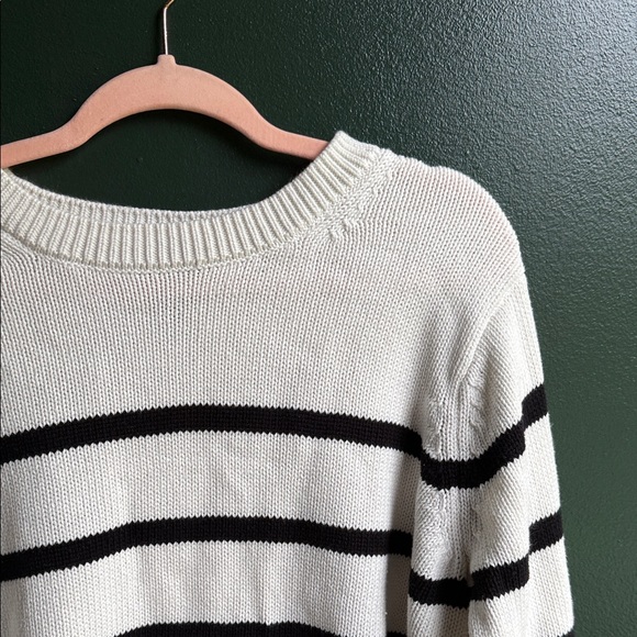 GAP Cream and Black Striped Sweater - Picture 2 of 3